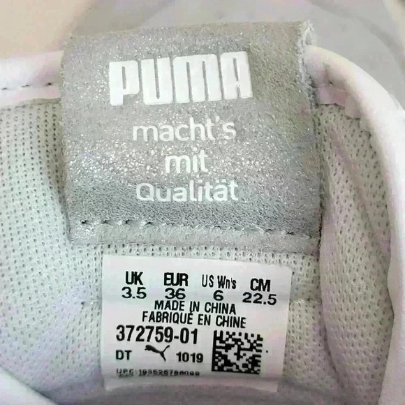 Puma silver high tops Shoes   Sz 6 - Picture 9 of 11